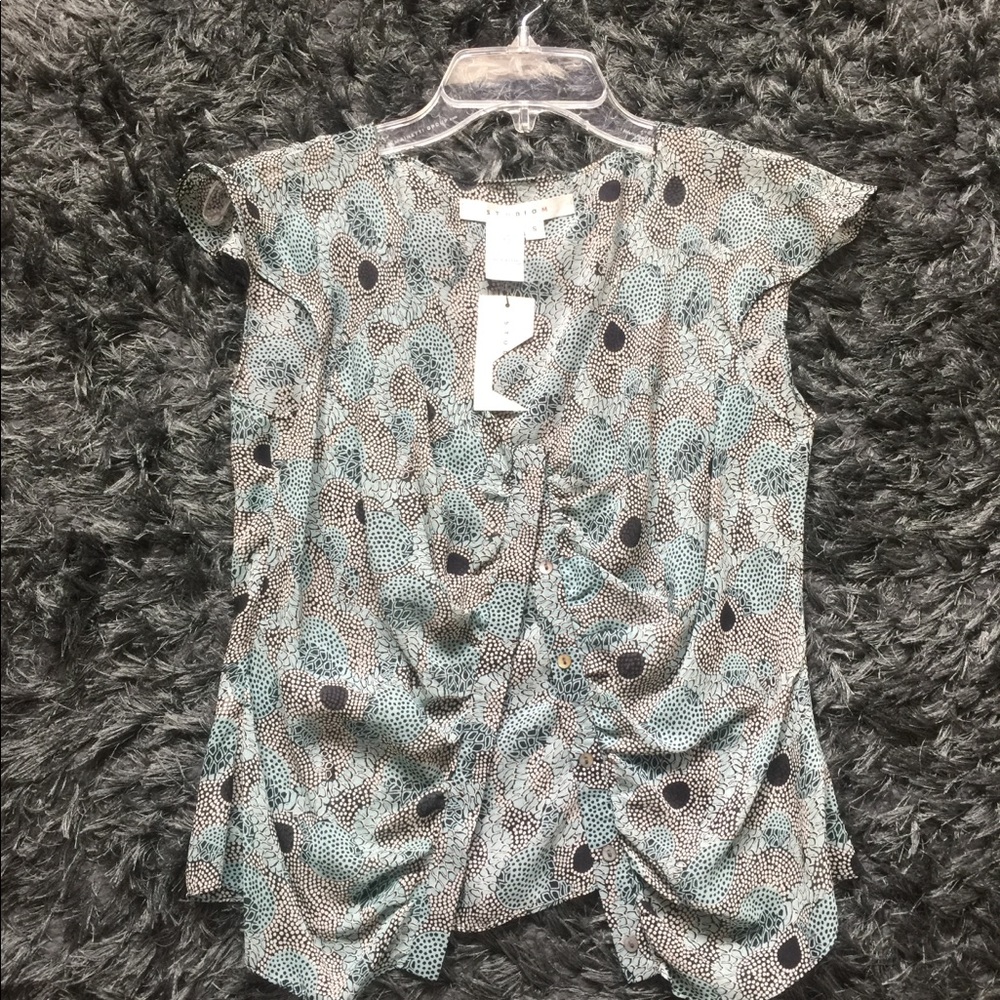 Max Studio Sheer Flowy Top